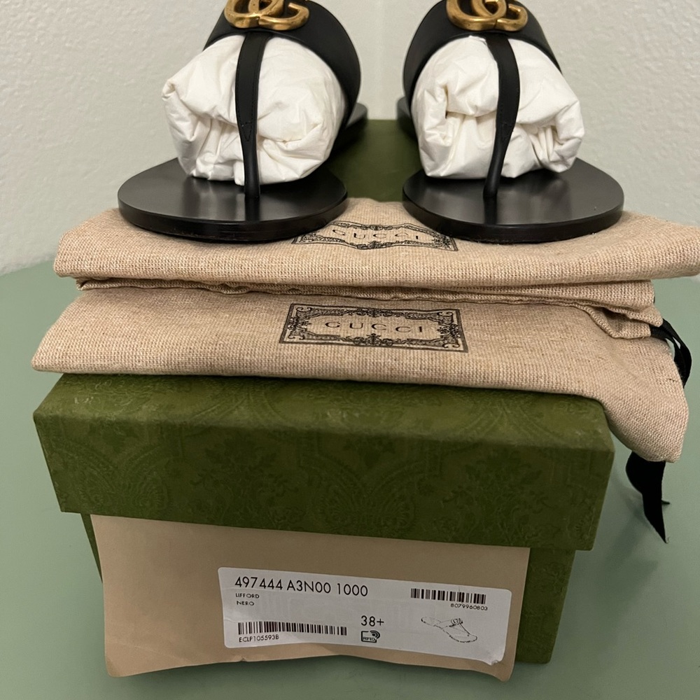 Gucci GG Marmont Thong Sandals